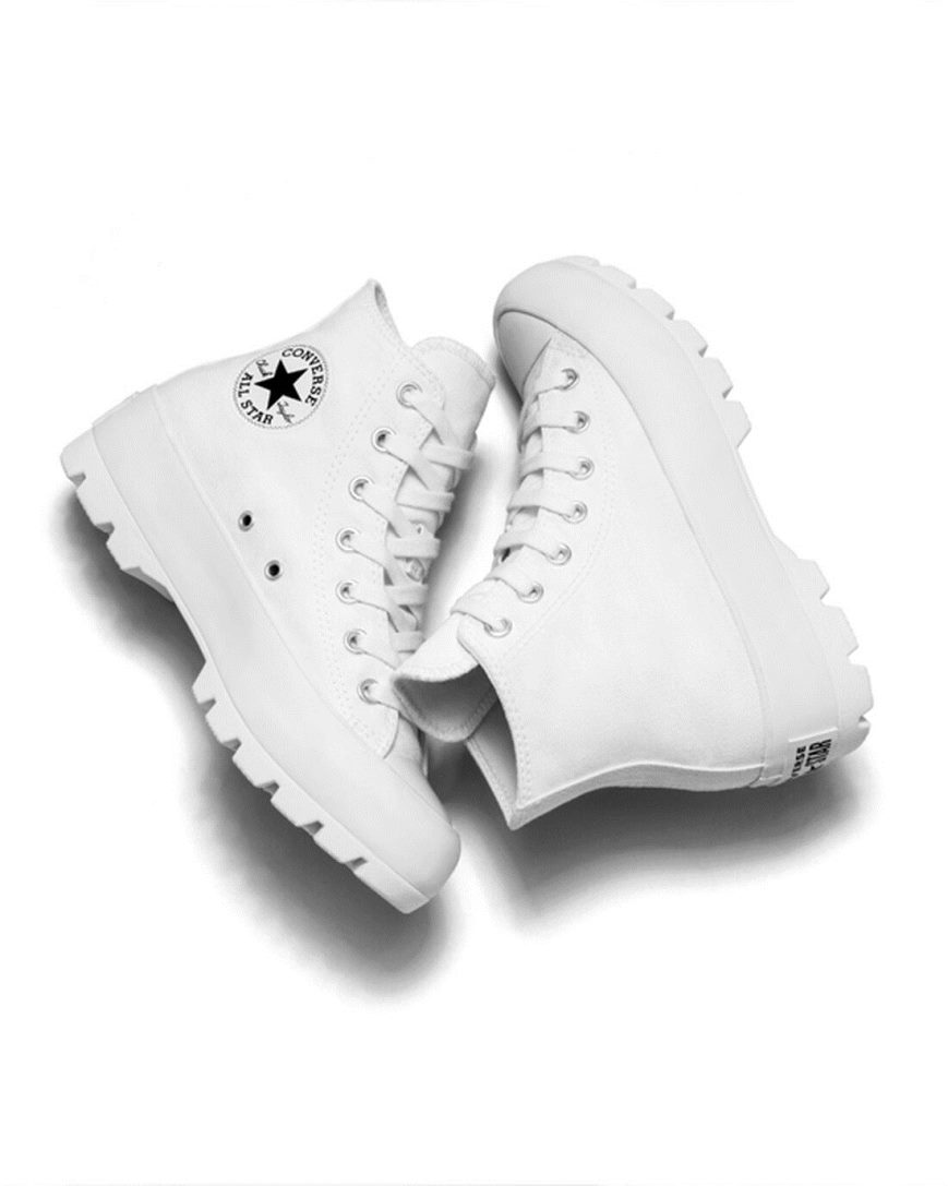 Women's Converse Chuck Taylor All Star Lugged High Top Shoes White / Black / White | AU 0E693C